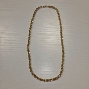 Monet Vintage Gold Rope Chain 18" Necklace Statement Jewelry Classic Elegant